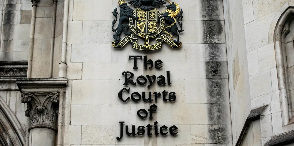 A general view of the Royal Courts of Justice in London, England.