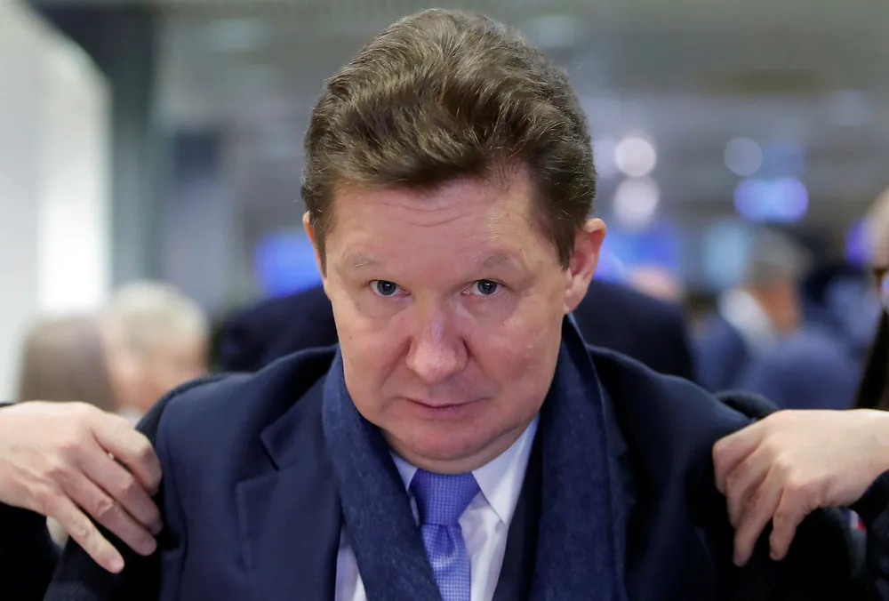 Concerned: Gazprom chief executive Alexei Miller arrives to the upper chamber of the Russian Parliament to listen to annual address by Russian President Vladimir Putin