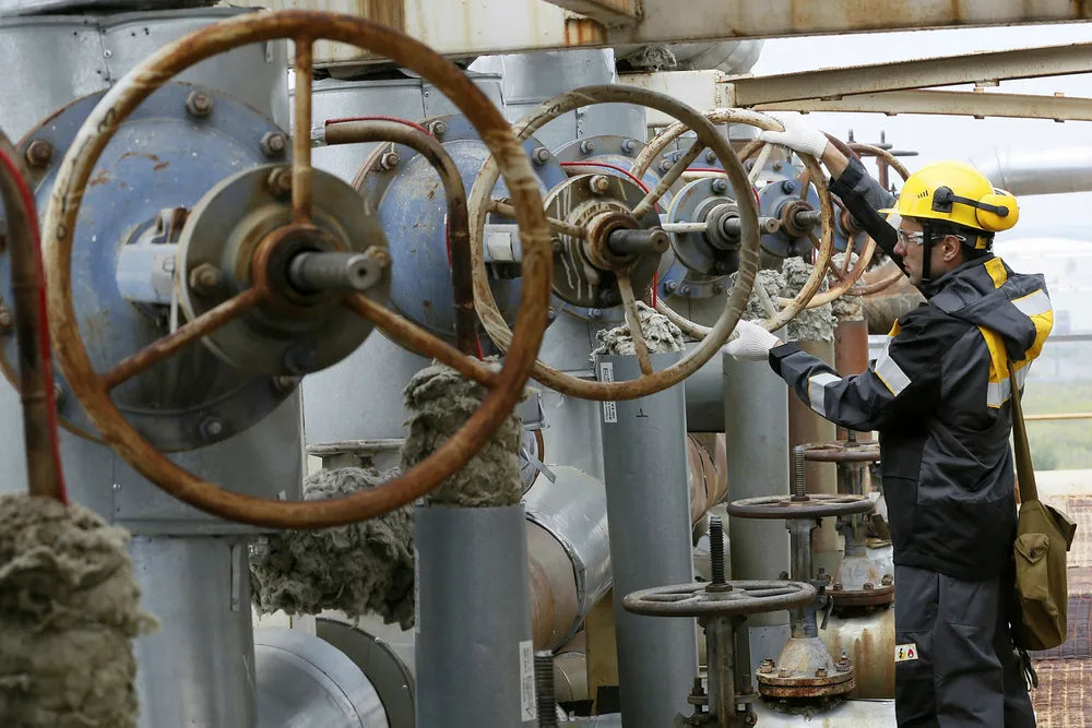 Closing taps: an oil delivery facility at the Achinsk refinery in East Siberia operated by Russian oil producer Rosneft