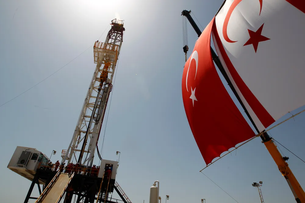 Turkish plans: TPAO, seen here drilling onshore northern Cyprus earlier this year, planning solo offshore exploration