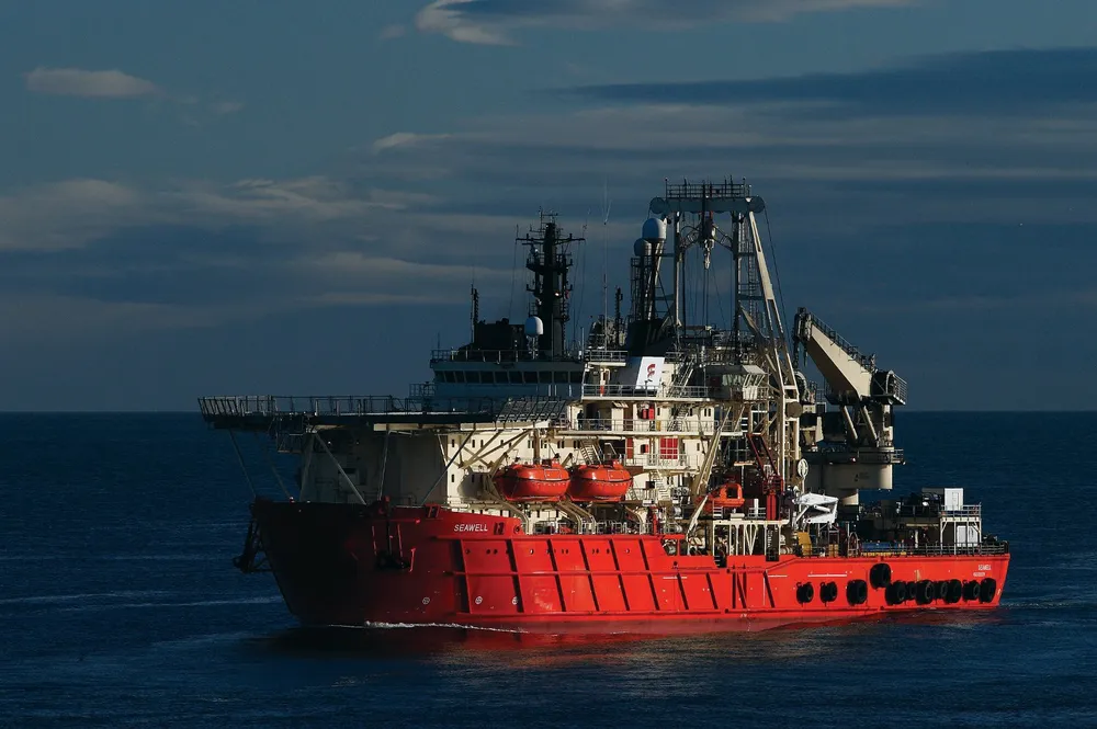 Sailing into service: The MSV Seawell is headed to Talisman's UK assets for well intervention works