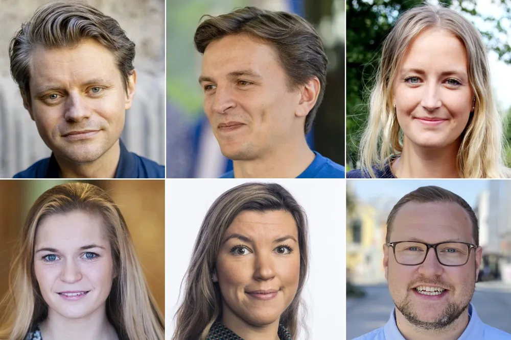  Peter Frølich, Ola Svenneby, Sandra Bruflot, Mathilde Tybring-Gjedde, Anna Molberg og Erlend Svardal Bøe.