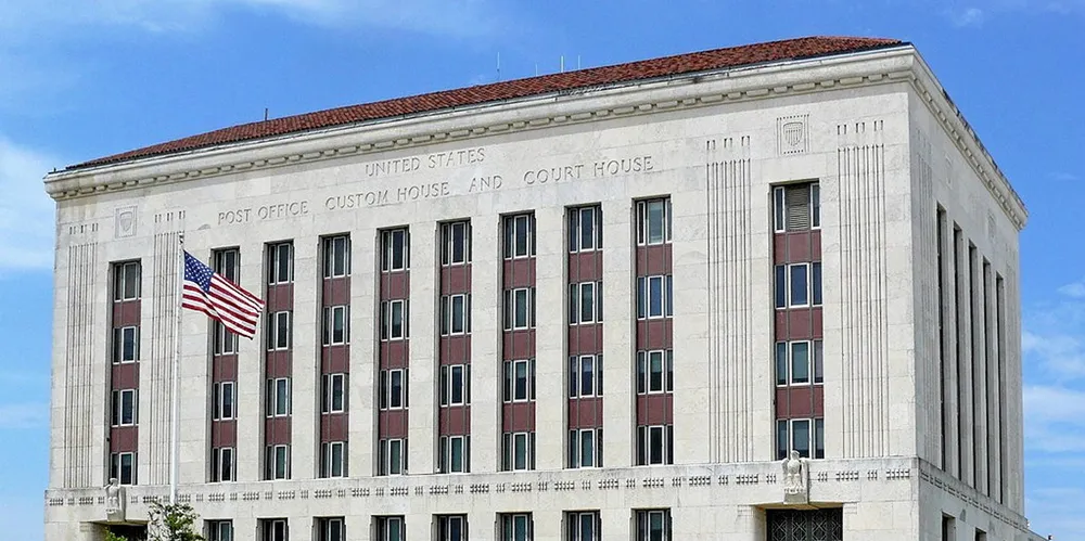 The United States Post Office and Courthouse in Galveston — home to the Galveston Division of the US federal court for the Southern District of Texas.