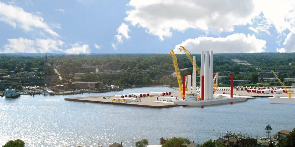 Artists rendering of the redeveloped State Pier in New London, CT.