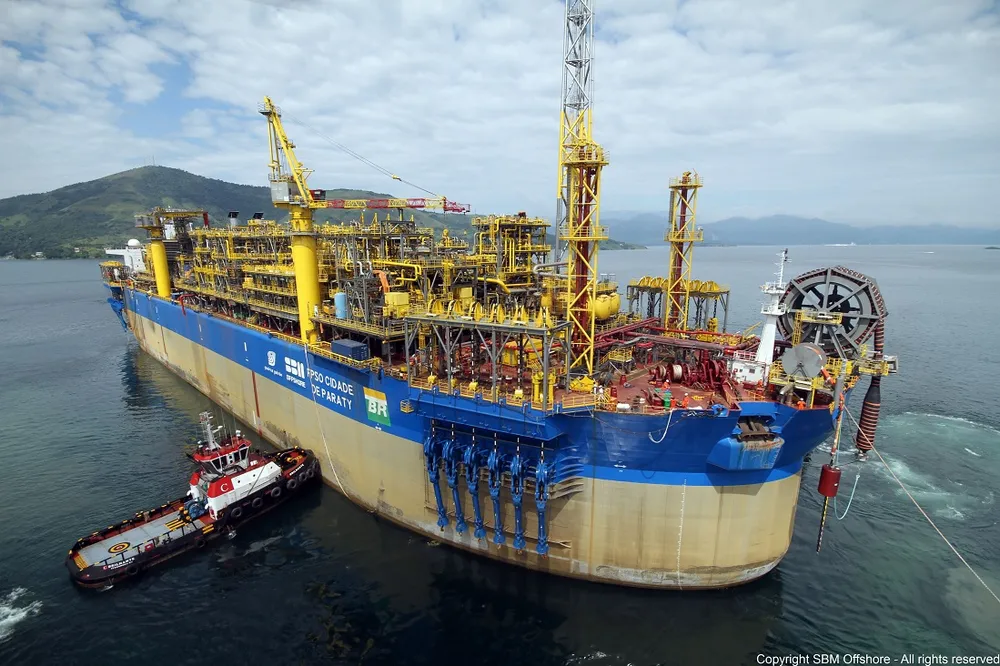 New record: Lula well tied to Cidade de Paraty floater, above, boosts pre-salt production