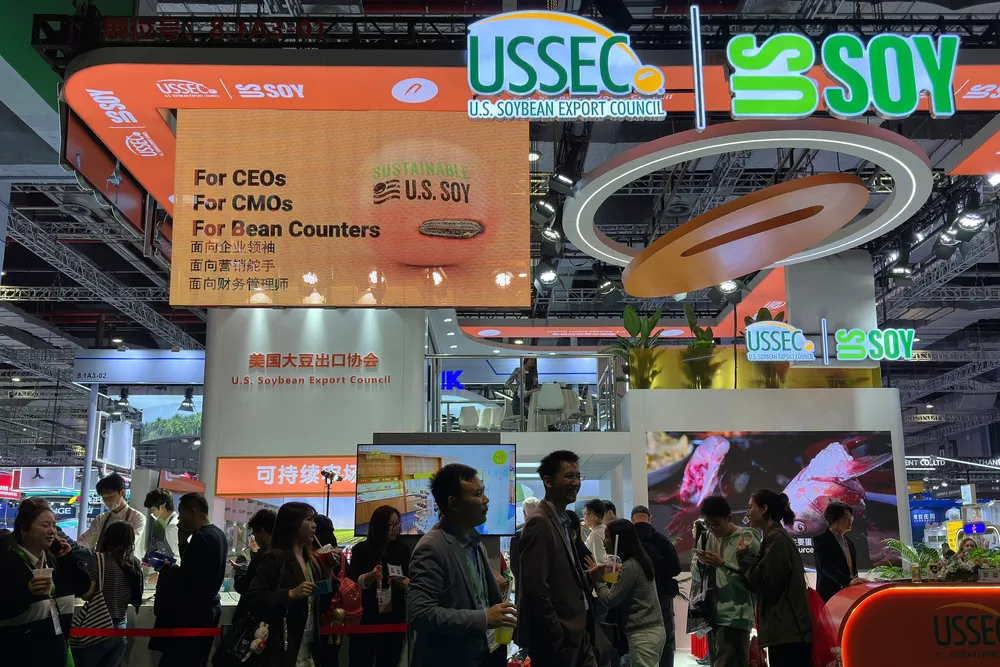 Amerikanske eksprtører håper å øke salget av soyabønner til Kina og deltok med flere stands ved China International Import Expo i Shanghai tidligere i november.