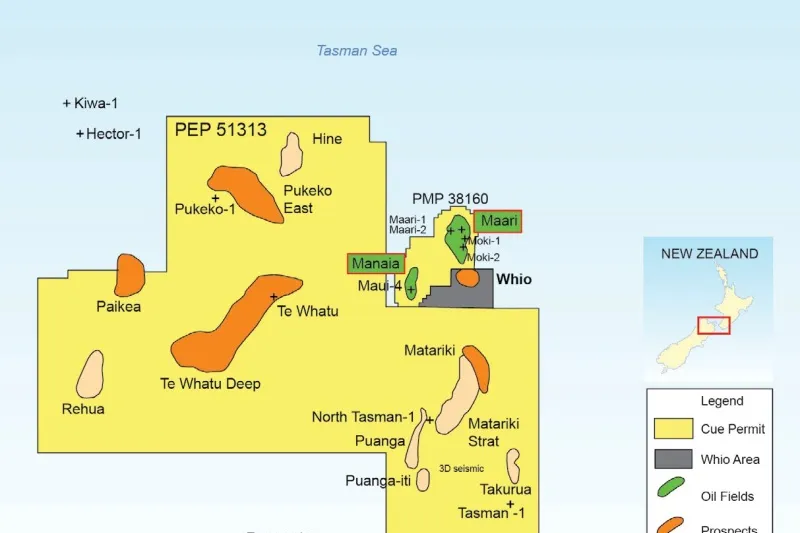 Tasman Sea: the location of PEP 51313 off New Zealand, where OMV is acquiring a 30% interest