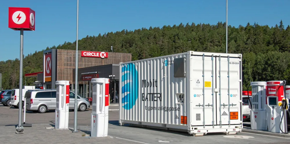Mobilt batteri ved Circle K Larønningen.