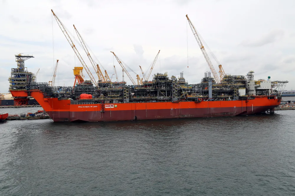 Pioneiro de Libra FPSO naming ceremony at Sembcorp Marine’s Tuas Integrated yard in Singapore. Received December 2016. Photo: OOGTK