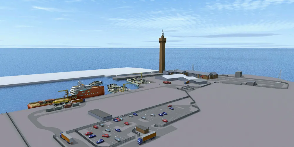 A rendering of Orsted's East Coast Hub in Grimsby.