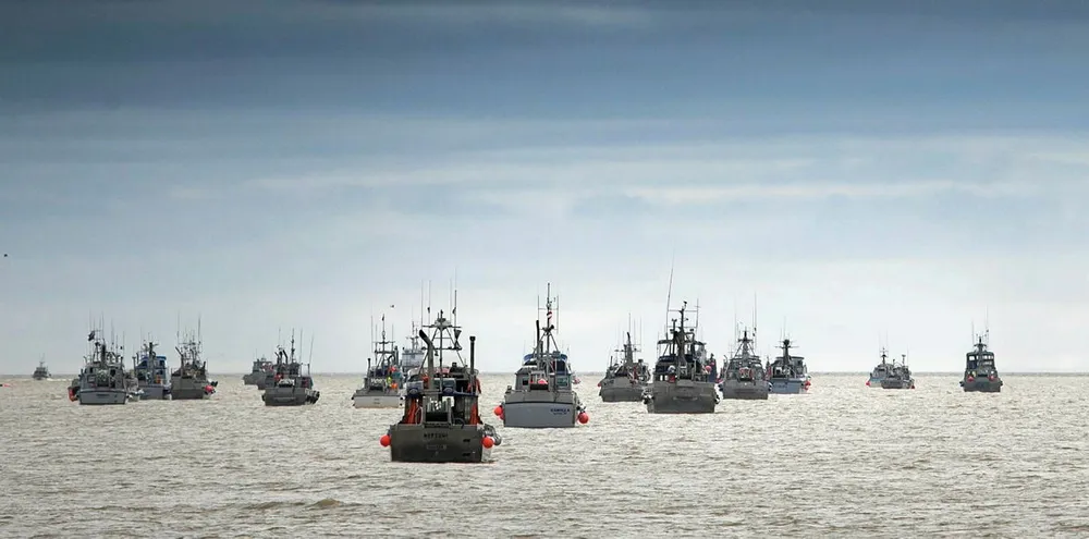 Fishing boats on Bristol Bay. The wild salmon fishing season looms, with COVID-19 hovering above it all.