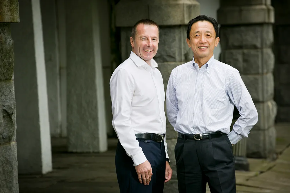 Deal: Xodus chief executive Colin Manson and Chiyoda's Keiichi Nakagaki