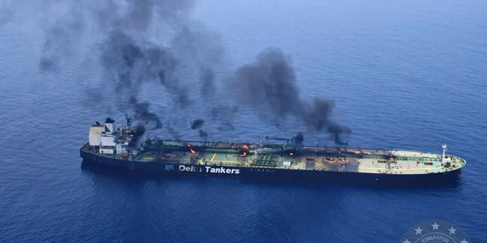 The tanker Sounion was hit by the Houthis in September.