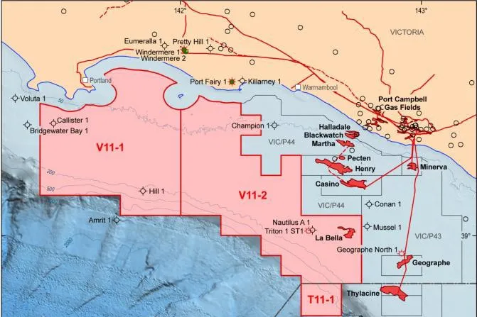 Offshore patch: WHL has been offered Block V11-2, off Victoria, which contains the La Bella gas field