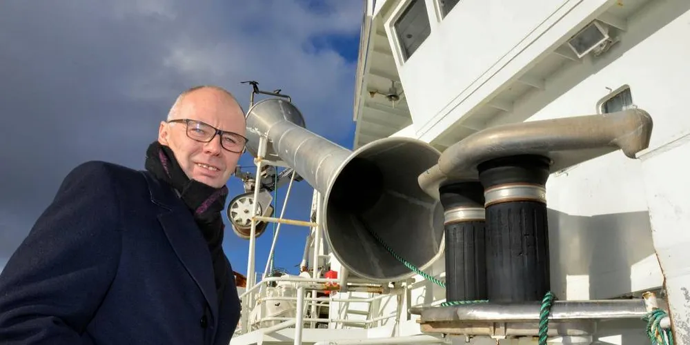 FORNØYD: Kjell Ingebrigtsen, leder i Norges Fiskarlag, mener det er viktig at regjeringen peker på sjømatnæringen som en viktig fremtidsnæring. Foto: Jan-Erik Indrestrand, Norges Fiskarlag