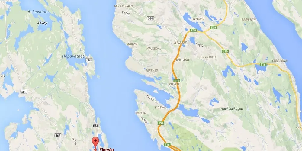 Hempel AS er dømt til å betale staten 2,4 millioner kroner for oppryddingen på Askøy. Kart: Google Maps