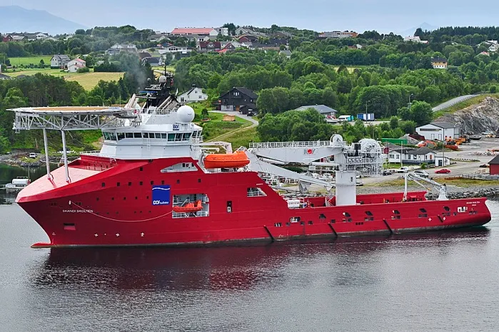 Skandi Skolten: DOF Subsea's support vessel (above) will be used to complete mooring change-outs on two Statoil-operated floating installations in the North Sea