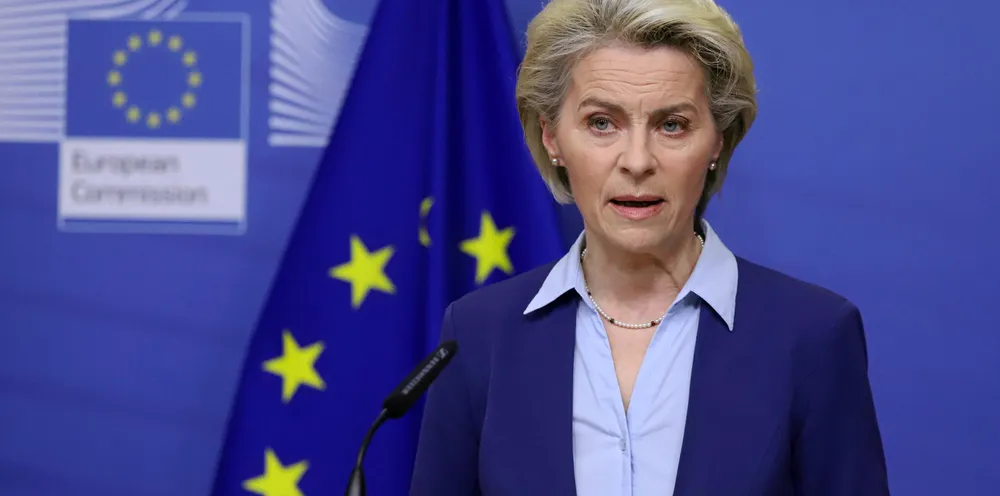 European Commission President Ursula von der Leyen said 'the EU stands firmly with the brave people of Ukraine in this unprecedented crisis'.