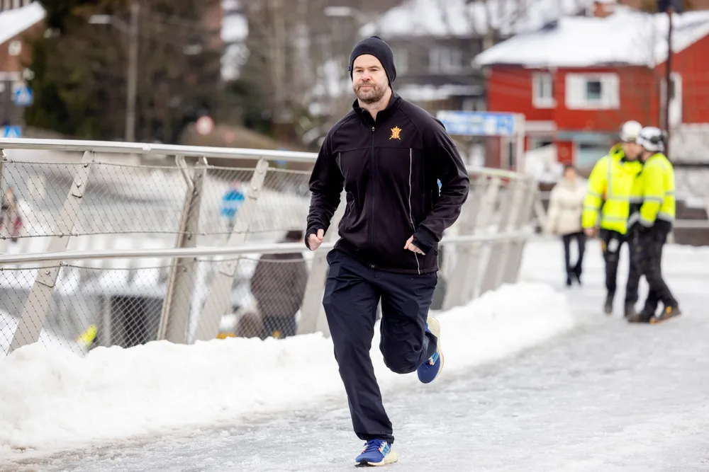 Andreas Edenberg jobber som lege til vanlig. DN møtte han på en av hans faste løpeturer i lunsjpausen.