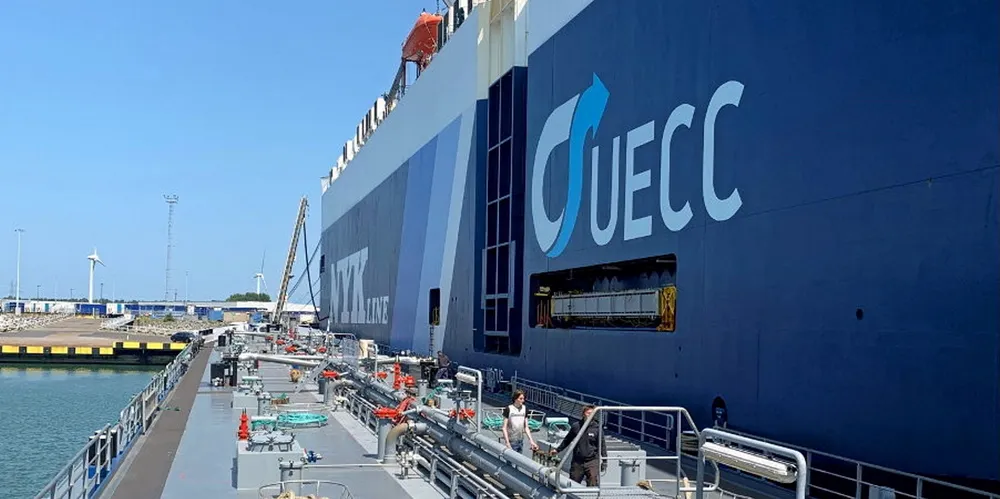 UECC is testing biofuel made from cashew nut shells blended with marine diesel.