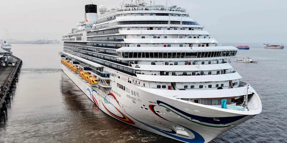 China's first domestically built cruise ship, Adora Magic City, set sail on the maiden voyage from Shanghai on 1 January.