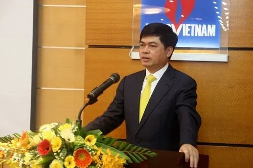 Arrested: Nguyen Xuan Son speaking as PetroVietnam chairman prior to his arrest in July 2015