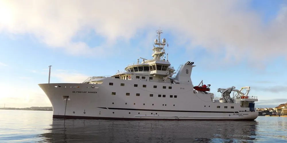 Havforskningens nye skip «Dr. Fridtjof Nansen». Foto: Ole Erik Klokeide