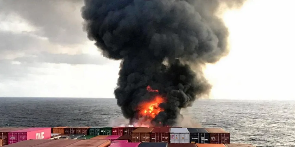 The Yantian Express, operated by Hapag-Lloyd, caught fire off Canada in 2019.