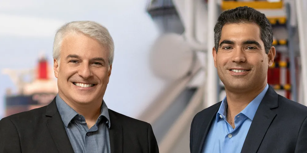Ilan Naslavsky (left), co-founder and chief technology officer at ShipIn Systems, with Osher Perry, co-founder and CEO.