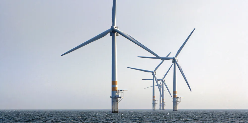Ireland's current only offshore wind farm, Arklow Bank