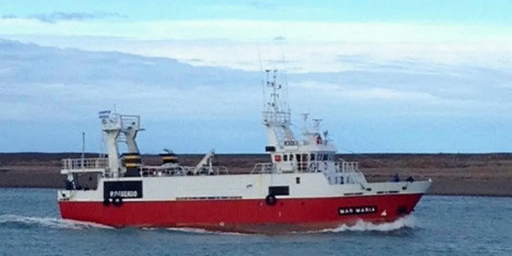 Pesquera Santa Cruz shrimp trawler.