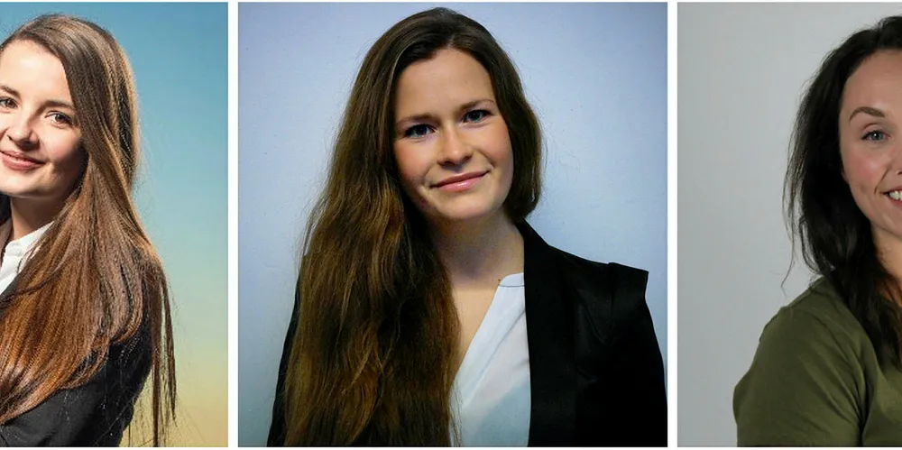 Nye styremedlemmer: (F.v.) Camilla Solheim Nore og Ada Christine Haatuft. Helt til høyre: avtroppende nestleder Renate Birgitte Pedersen