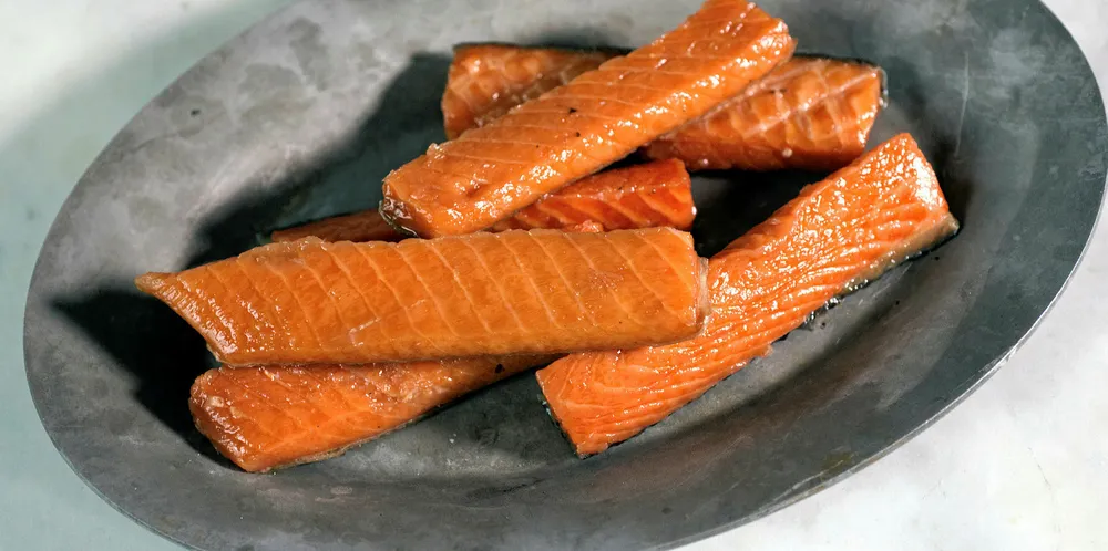 Acme recommends using its salmon candy as a topping on salads and grain bowls.