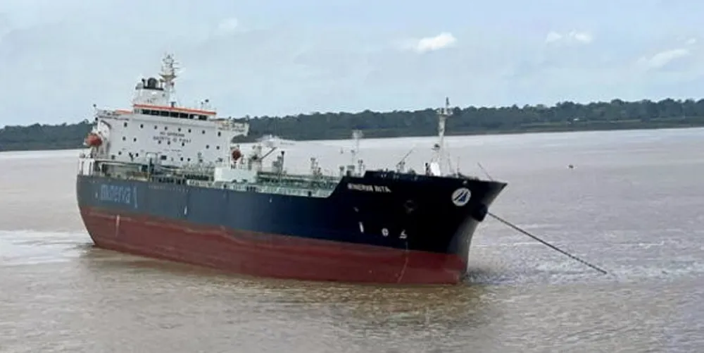 The Minerva Rita aground off Brazil.