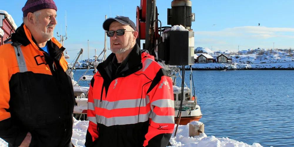 Jens Jensen fra Vega og Helge Jan Pedersen fra Ballstad har drevet lofotfiske i en mannsalder. De begynner å tvile på om det i det hele tatt blir noe skreiinnsig på innersida.