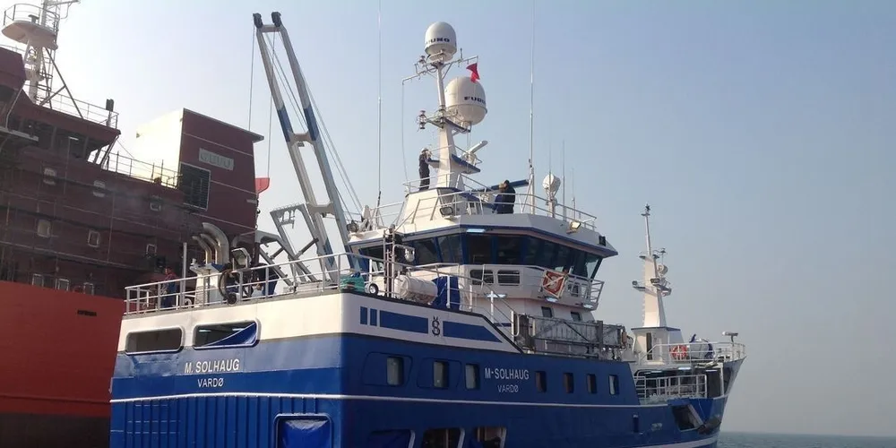 «M Solhaug» ved verftet Tersan Shipyard i Istanbul i 2014, klar for avgang til Norge.