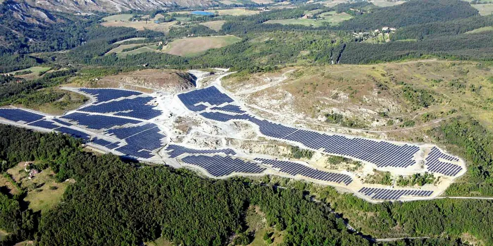 A Fotowatio PV array. The Chile project will combine solar and wind.