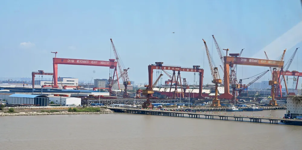 The Hoegh Aurora is named last month at CMHI in China.