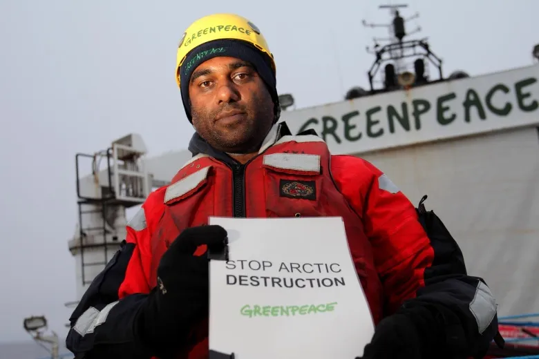 Appeals lodged: Greenpeace International executive director Kumi Naidoo at a previous Arctic drilling protest
