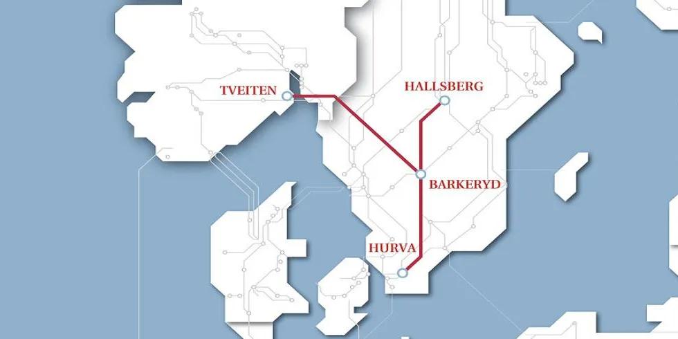Dropper Sydvestlinken til Norge