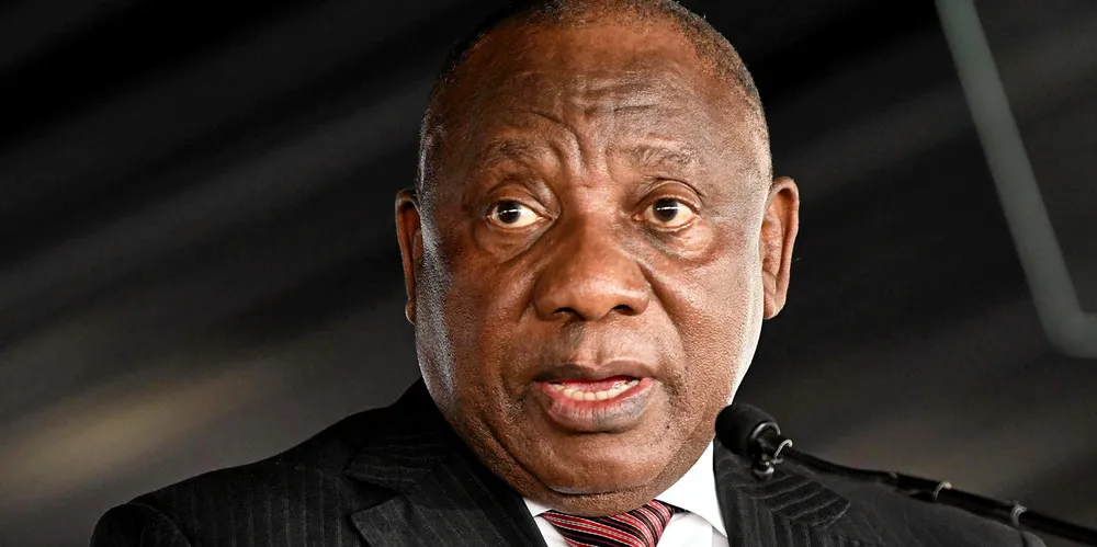 South African president Cyril Ramaphosa.