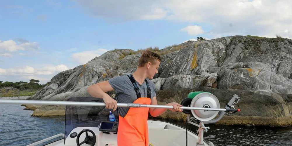 IVRIG: Nathanael Sjo (19) har sikra seg ei fangstinntekt på 2,1 millioner kroner på tre og ein halv månad.