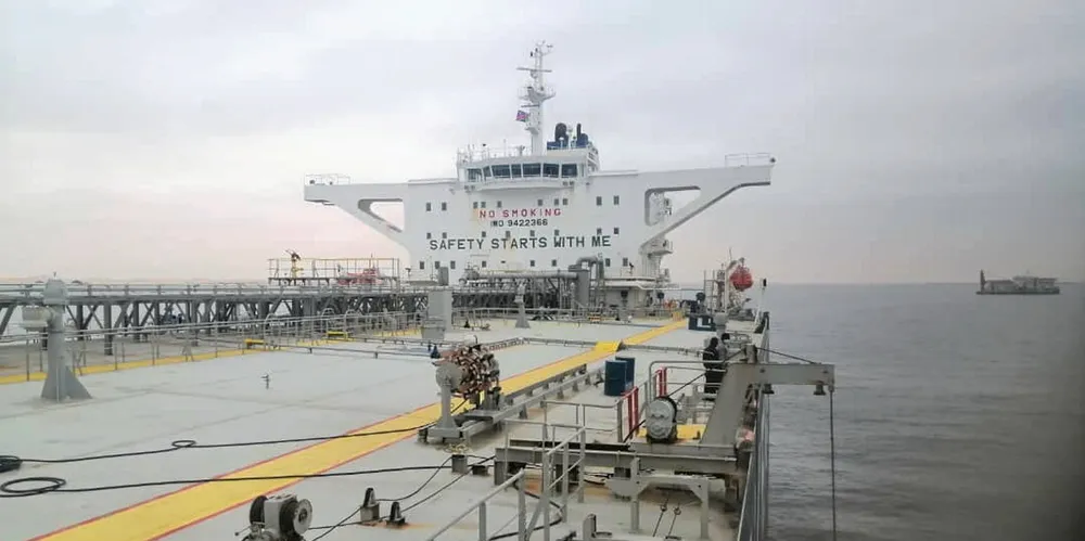 The 158,000-dwt Marvin Star (built 2009) at anchor in Namibia.