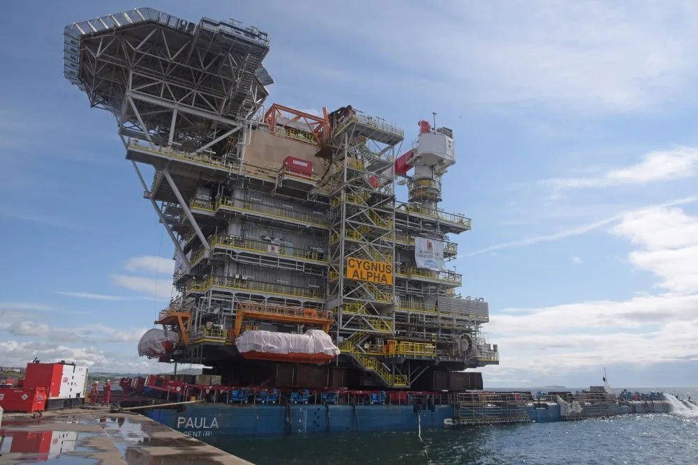 Setting sail: the accommodation module and last jacket leave BiFab for the Cygnus field