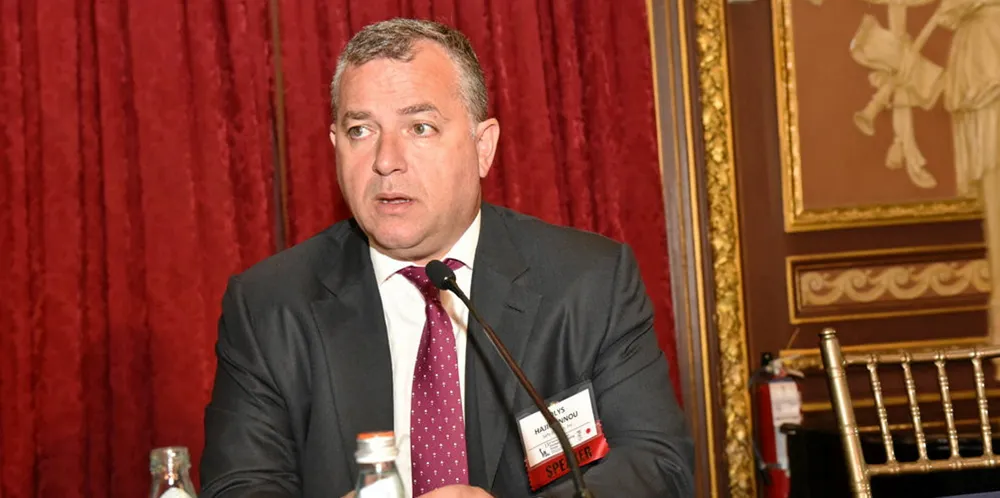 Divided: Safe Bulkers’ Polys Hajioannou is backing new ships, while Star Bulk’s Hamish Norton (inset) says owners should buy secondhand tonnage now