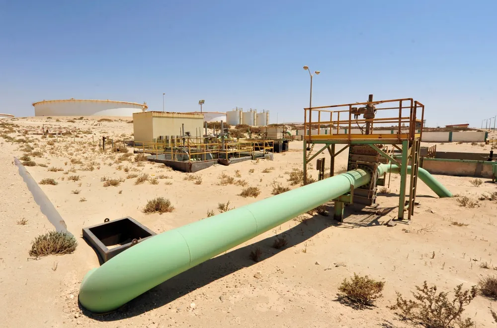 Flow halted: pipelines at the Zueitina oil export terminal about 120 kilometres west of Benghazi
