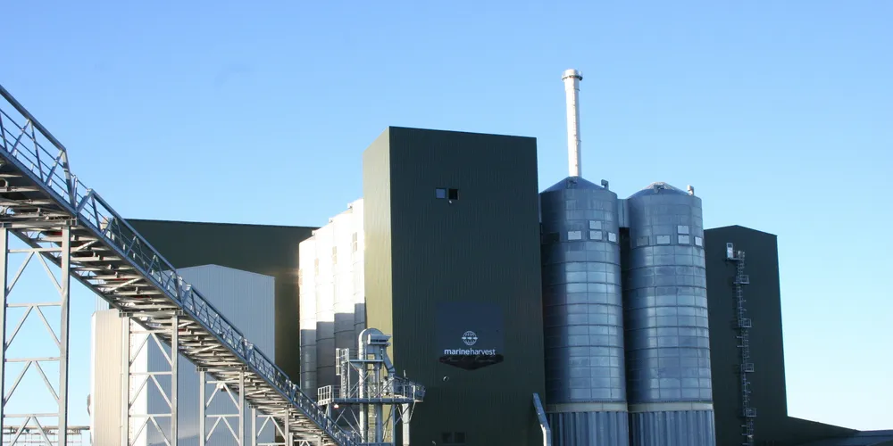 Marine Harvest's first fish feed factory, in Bjugn, Norway.