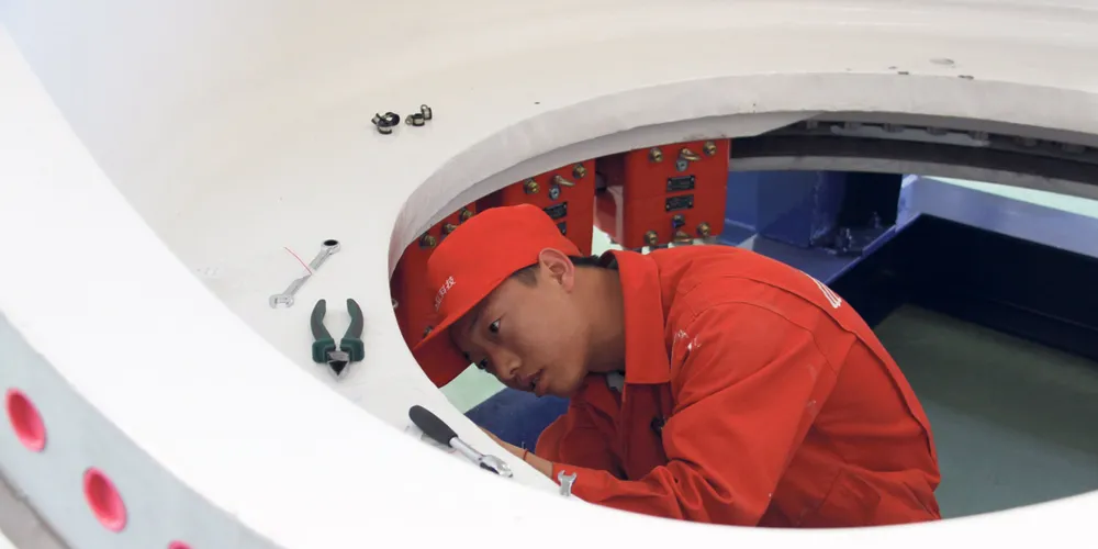 A Goldwind engineer at work