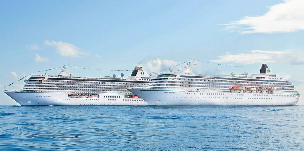 Crystal Cruises' cruise ships Crystal Serenity and Crystal Symphony were sold at auction in the Bahamas for a combined $128m.