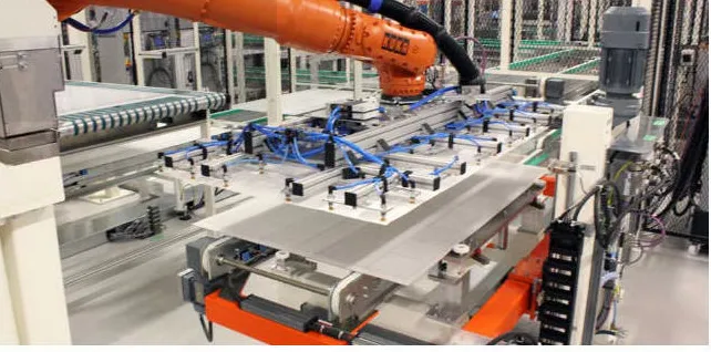 Part of module manufacturing process at Silfab, one of four companies that filed the dumping complaint.